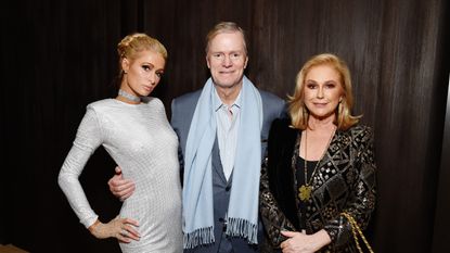 Paris Hilton, Richard Hilton and Kathy Hilton attend an Exclusive Preview of The West Hollywood EDITION on October 29, 2019 in West Hollywood, California.