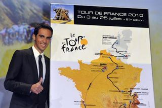 Reigning Tour champion Alberto Contador gives the 2010 route a thumbs up.