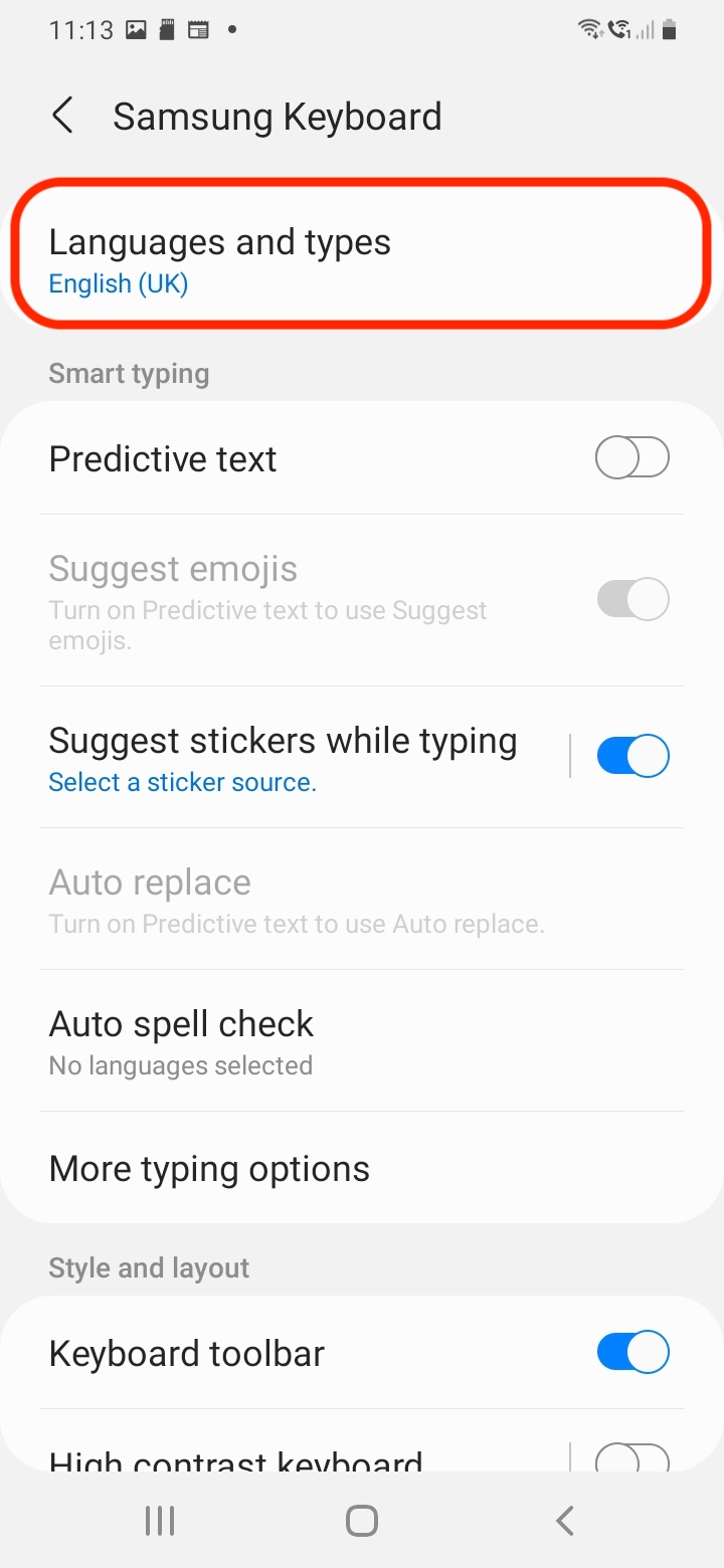 How to change the keyboard on an Android: adding more languages