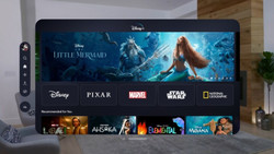 Image of Disney Plus home screen with image from The Little Mermaid and options for Pixar, Marvel, Starwars and National Geographic sections