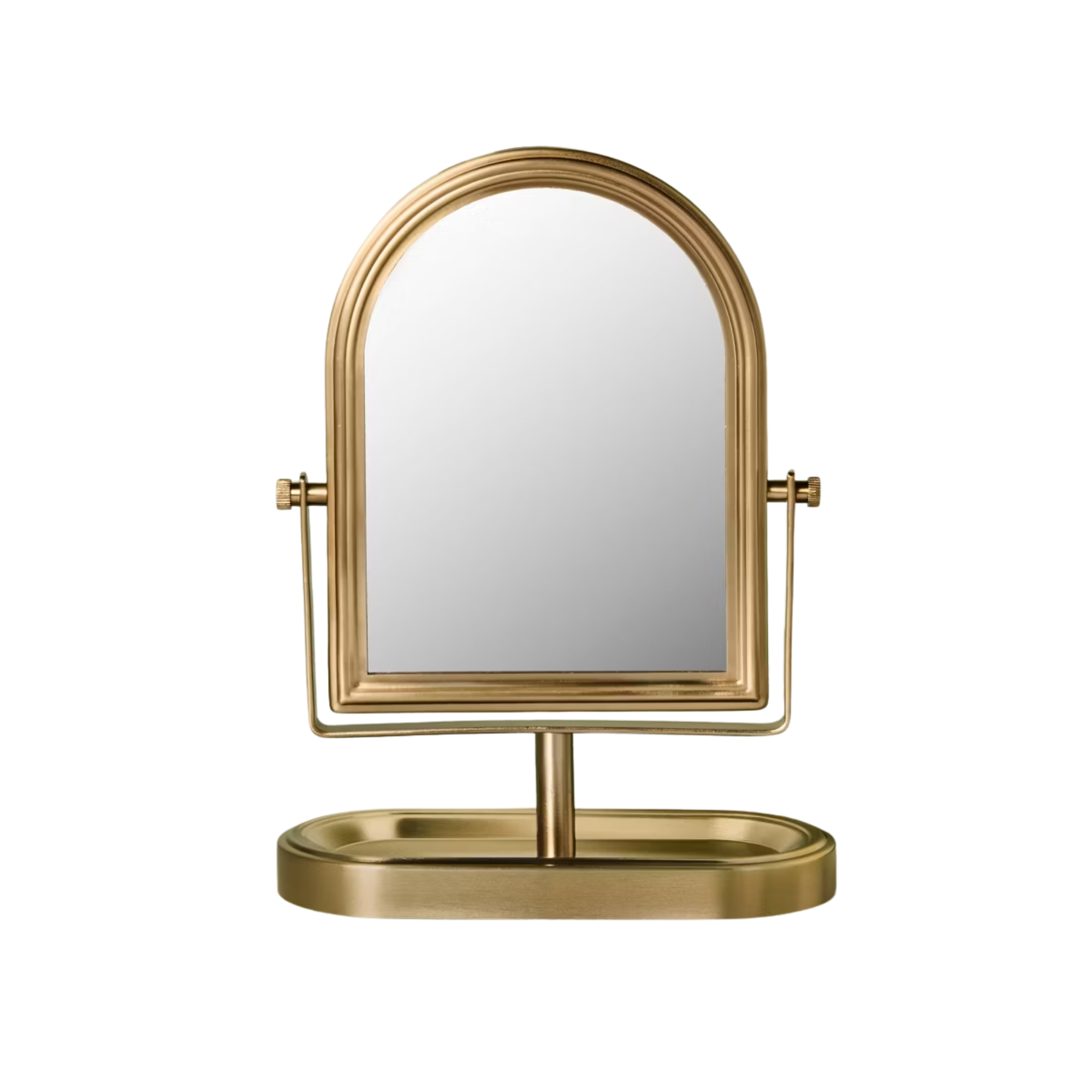a small brass mirror