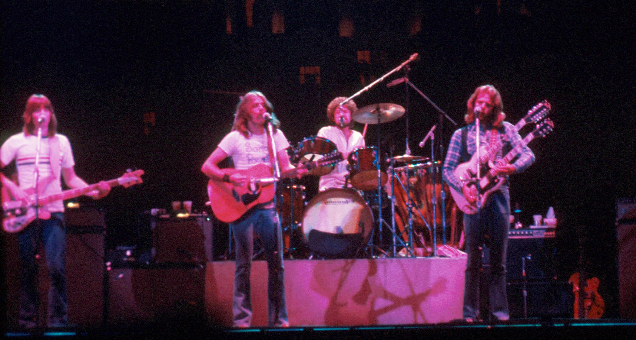 The Eagles live onstage in 1977