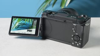 A black Sony ZV-E10 II compact and portable vlogging camera