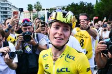Demi Vollering after winning the Tour de France Femmes 2026