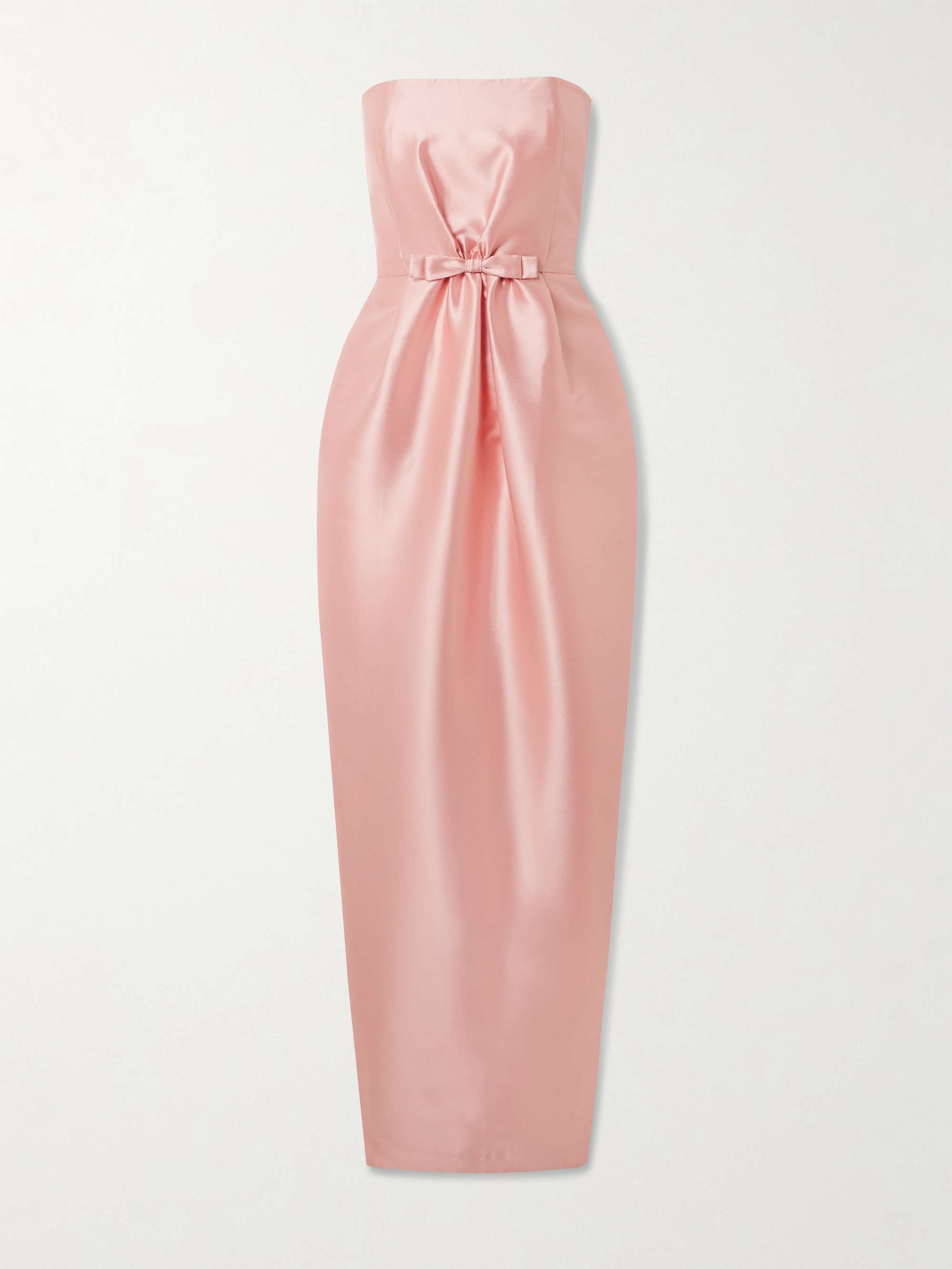 Lenette Strapless Bow-Detailed Taffeta Gown