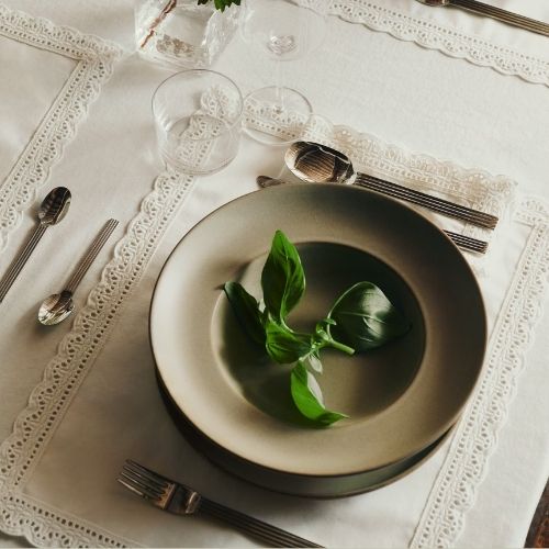 H&amp;amp;M Home, 2-Pack Lace-Trimmed Place Mats - White