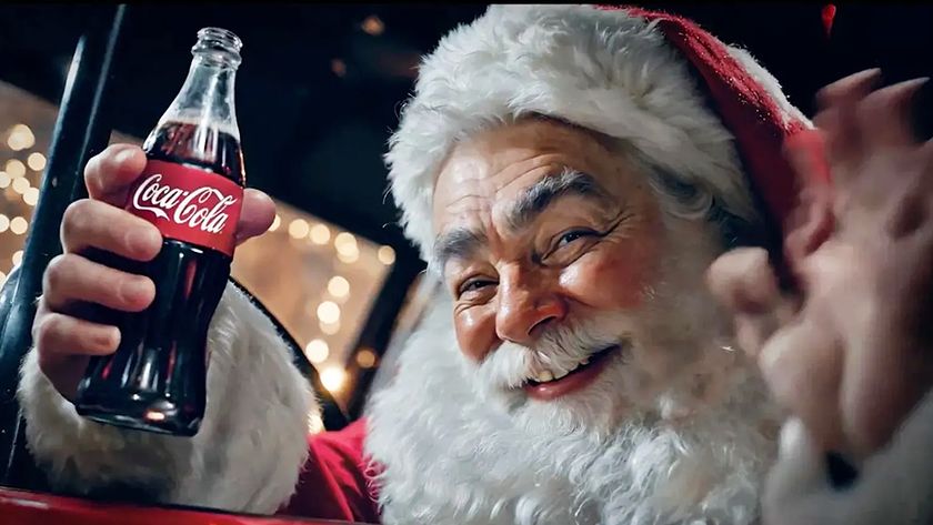 An image of Santa Claus from an AI-generated Coca-Cola Christmas advert