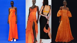 orange winter 2022-2023 color trend at Proenza Schouler, Versace, & Erdem