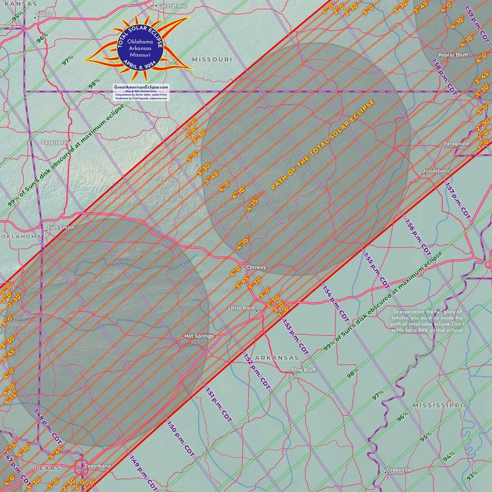 Total solar eclipse 2024 maps of the 'path of totality' Space