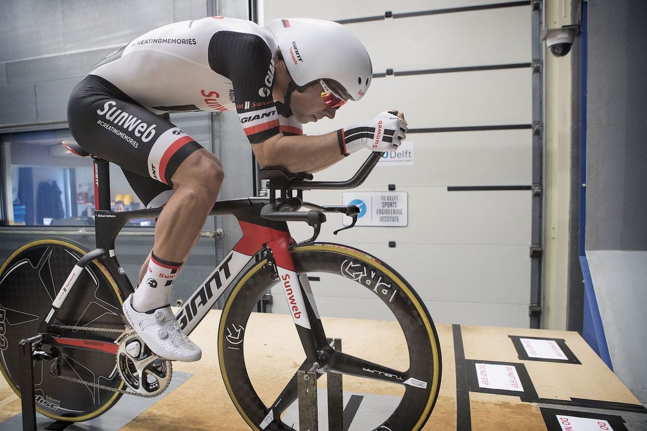 Michael Matthews (Team Sunweb) in the wind tunnel