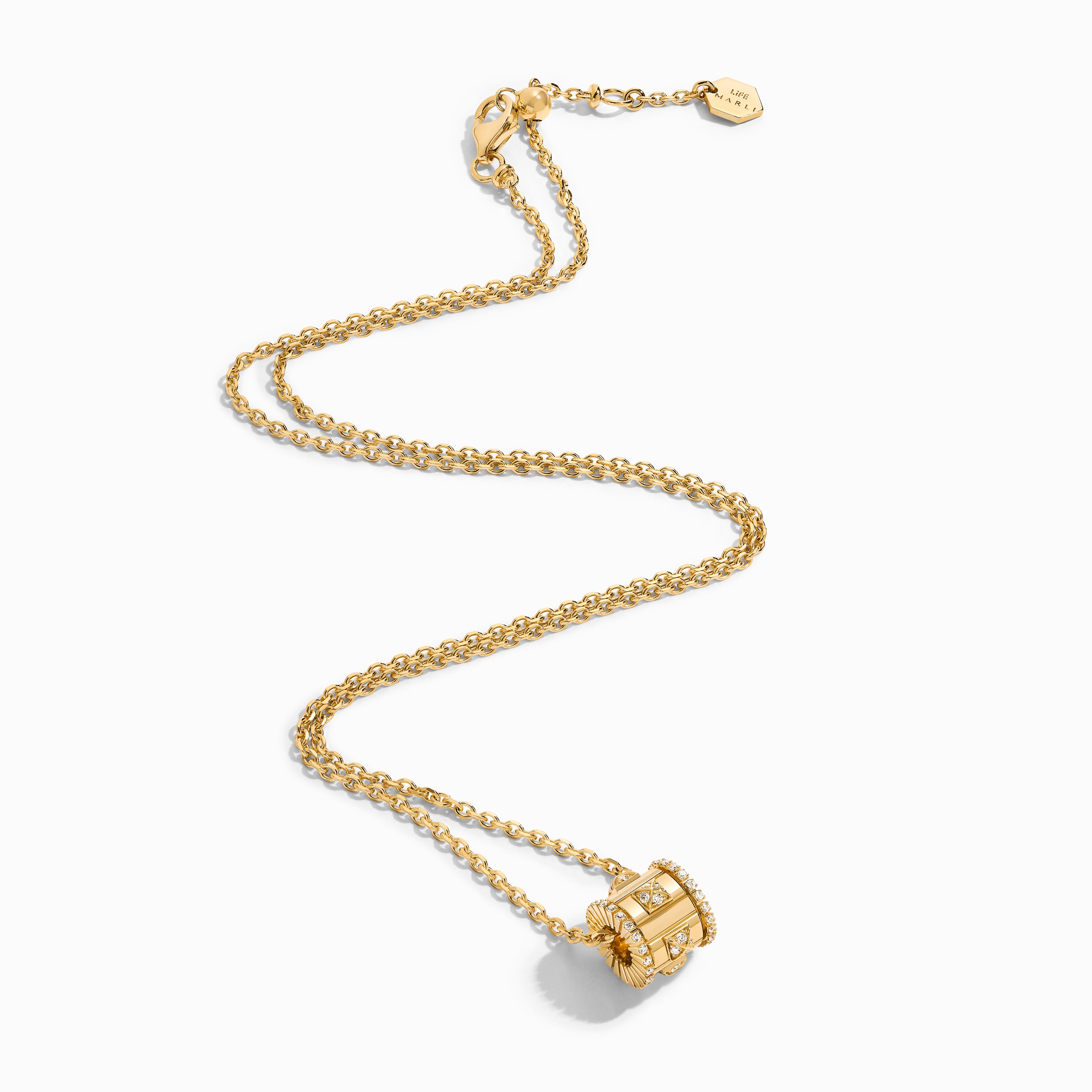 Life Full Diamond Spinning Pendant Necklace