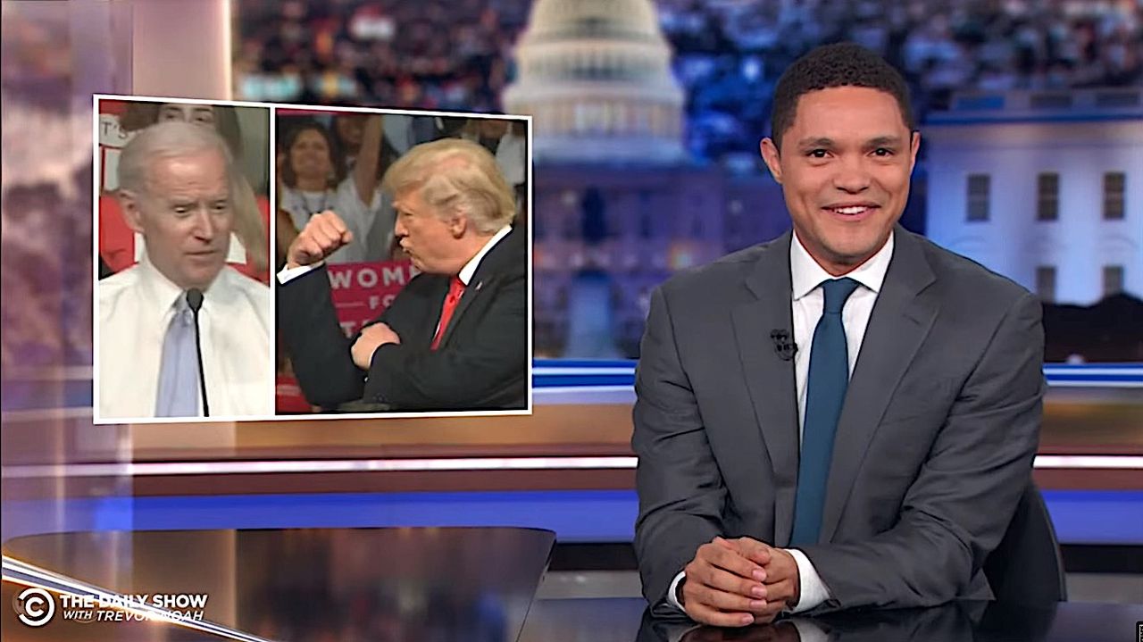 Trevor Noah welcomes Joe Biden to the 2020 race