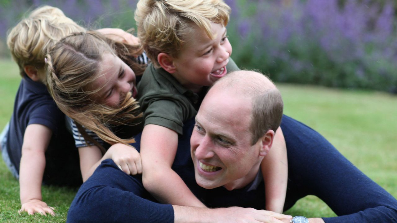 Prince William with kids