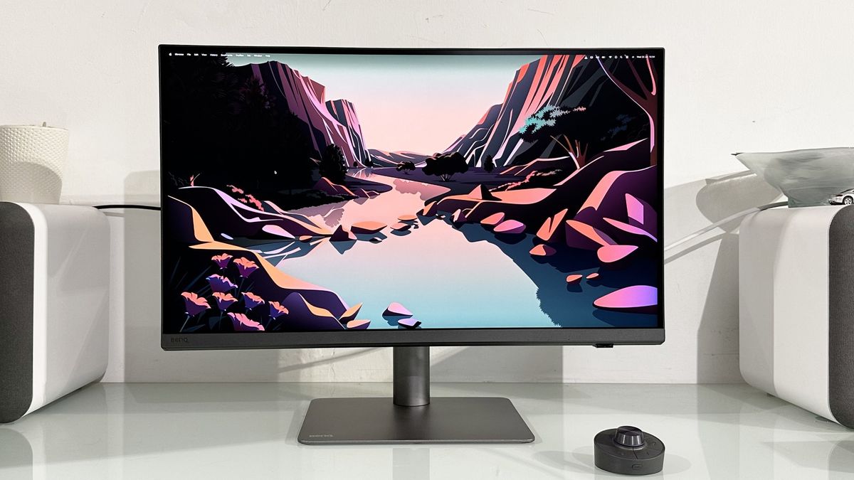 The BenQ Creative Pro PD2732U in a home office during our testing