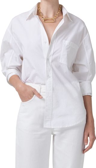 Kayla Oversize Poplin Button-Up Shirt