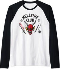 Stranger Things 4 Hellfire Club Raglan Baseball Tee: $32 @ Amazon