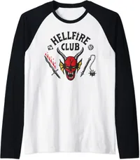 Stranger Things 4 Hellfire Club Raglan Baseball Tee: $32 @ Amazon