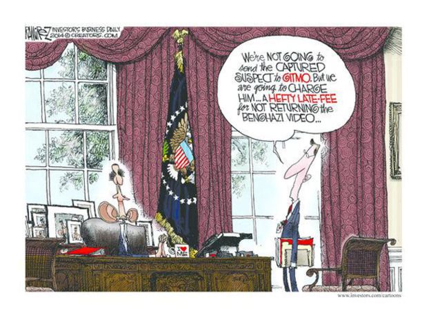 Obama cartoon Benghazi video