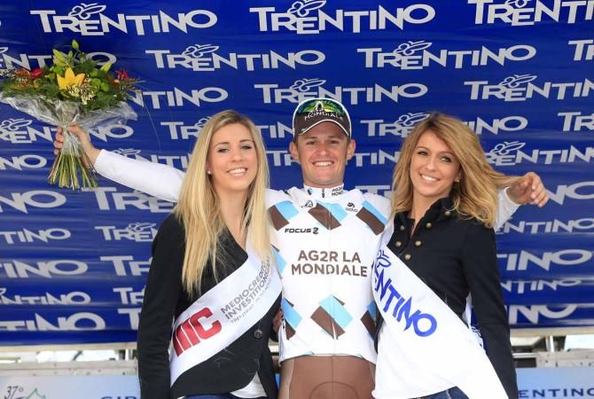 Maxime Bouet (Ag2r-La Mondiale) on the podium.