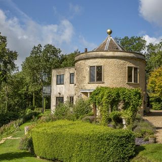 Back of Round house and garden view