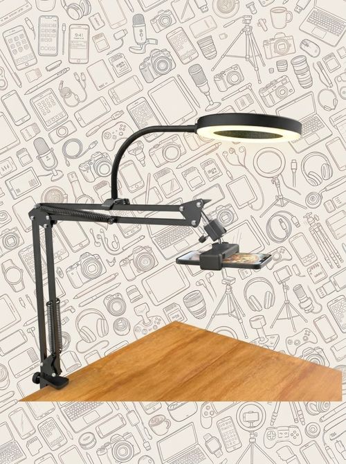 Overhead Camera Mount With Ring Light