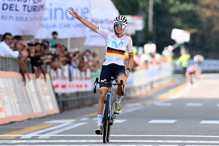 Liane LIppert (Movistar) won the Tre Valli Varesine Women's race with a solo attack