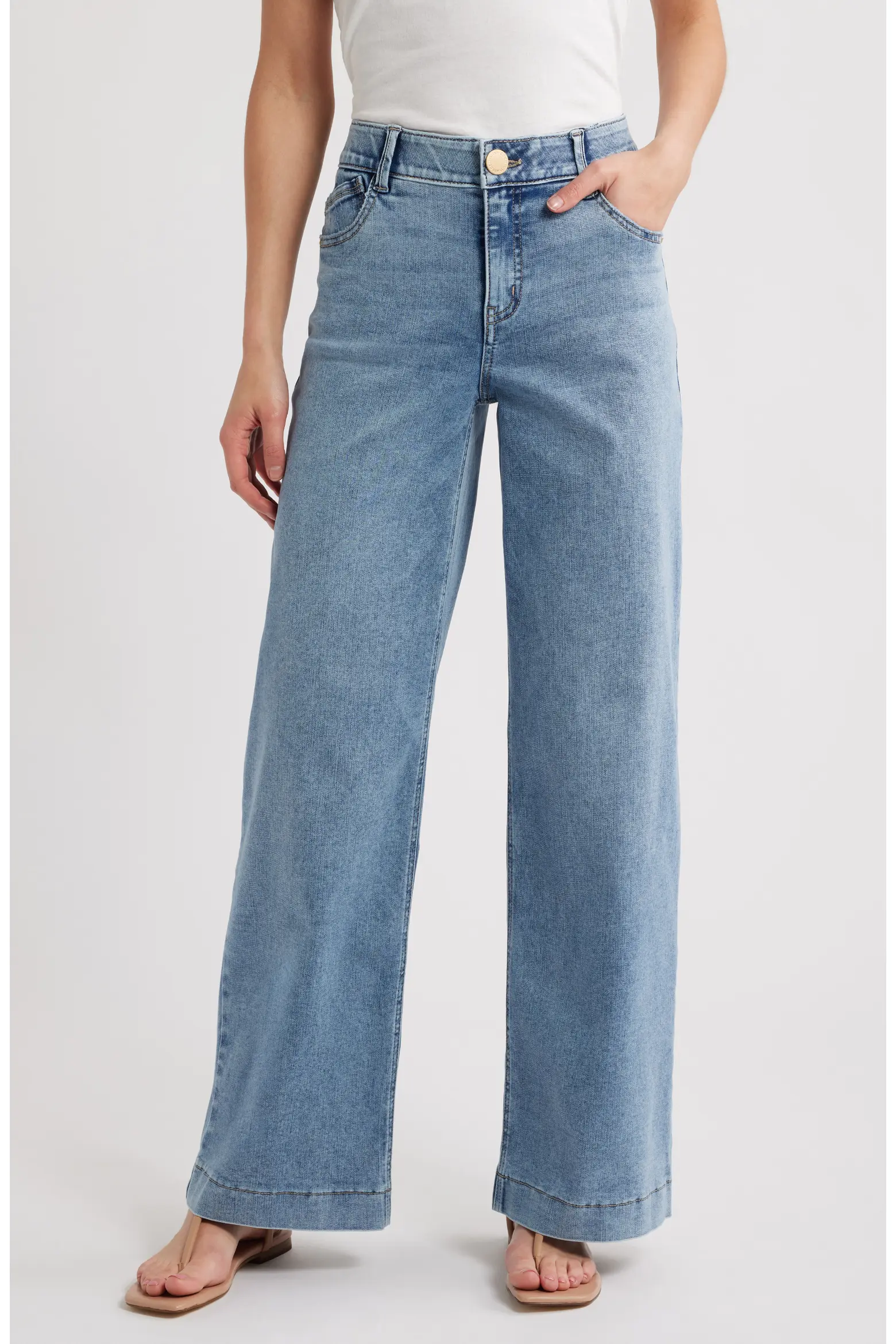 Wit &amp;amp; Wisdom, Sam High Waist Wide Leg Jeans