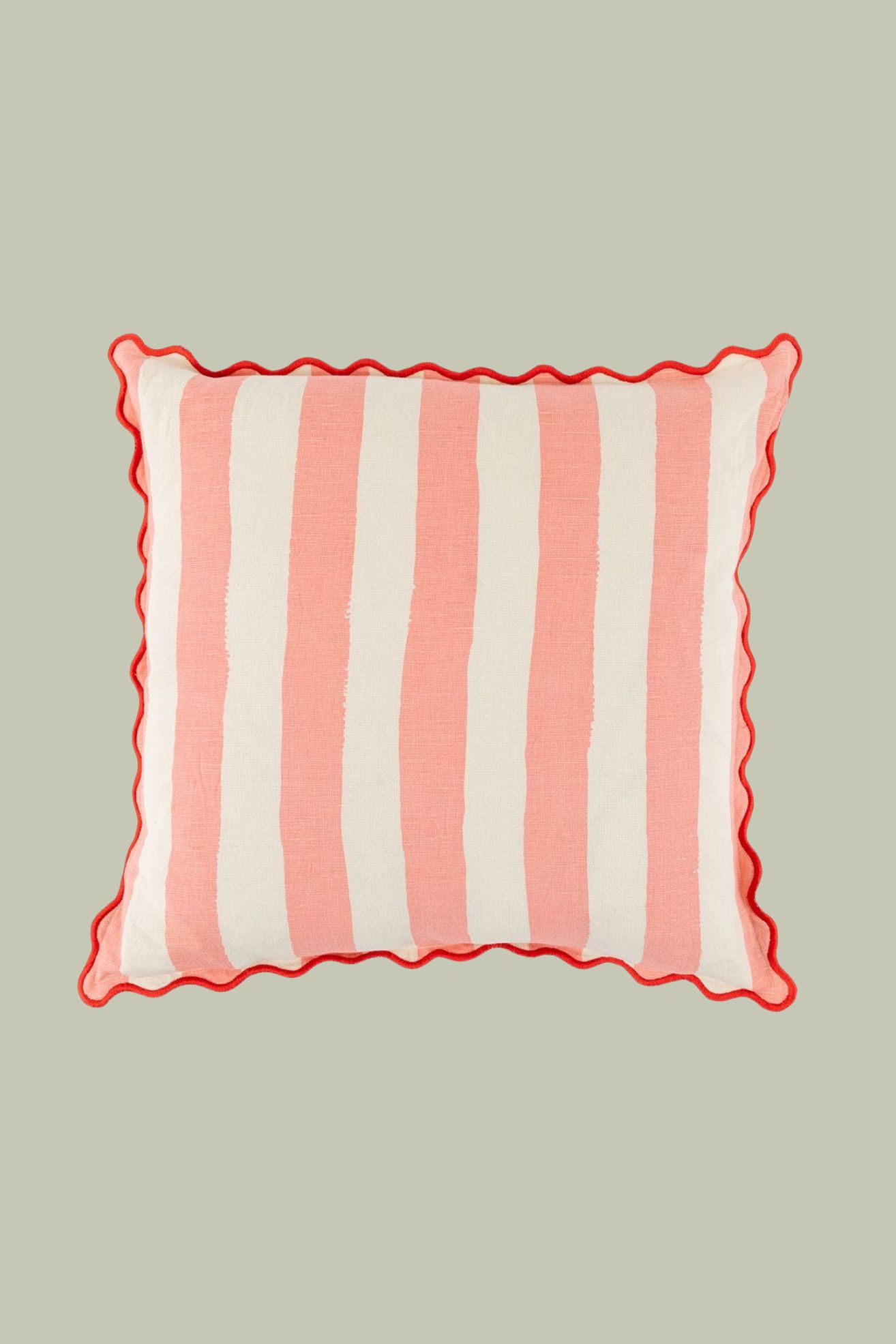 Heal's + LF Markey, Heal's + Lf Markey Stripe Cushion Pink