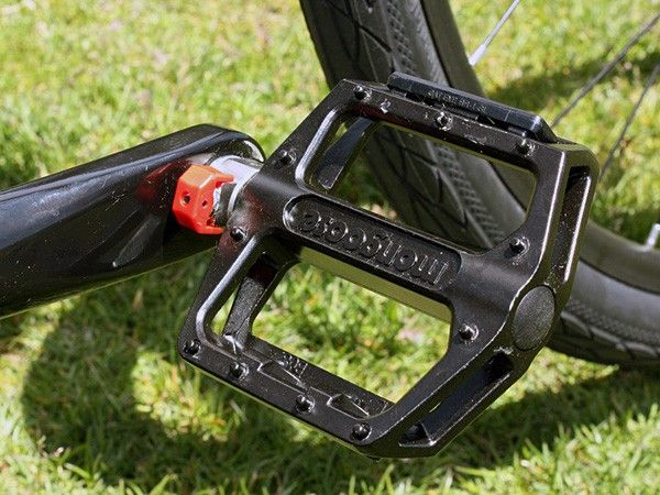 Likewise, the pedals easily remove for more compact storage - or a quick theft deterrent.