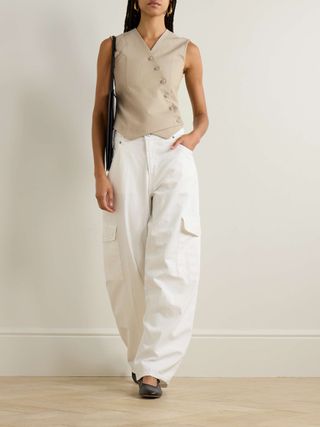 Maesa Asymmetric Canvas Vest