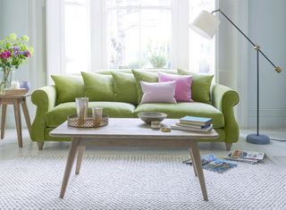 Lime green sofa by loaf
