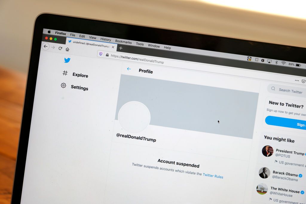 Trump&amp;#039;s suspended Twitter account