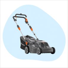 husqvarna aspire lc34-p4a on a blue and white background