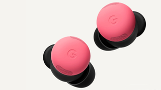 Google Pixel Buds Pro 2 earbuds in peony finish