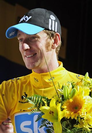 A beaming Bradley Wiggins (Sky) was very proud of his time trial performance which added to his GC lead.