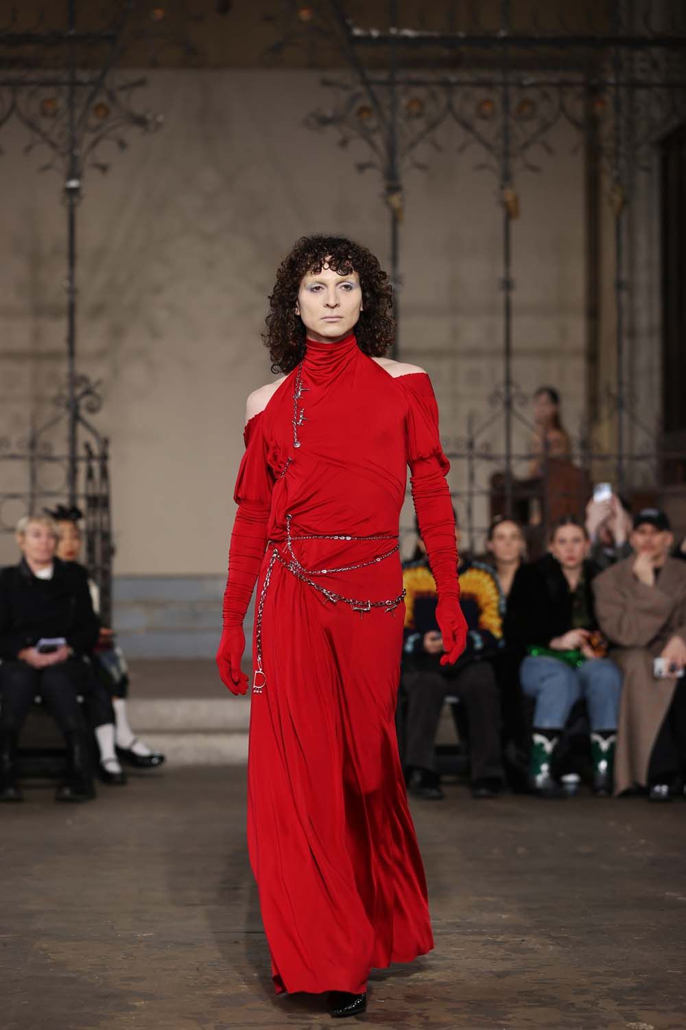 on the runway at London Fashion Week AW23