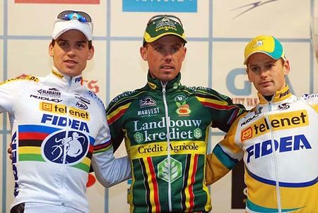 Erwin Vervecken is recognized, along with his family. The Belgian is retiring.