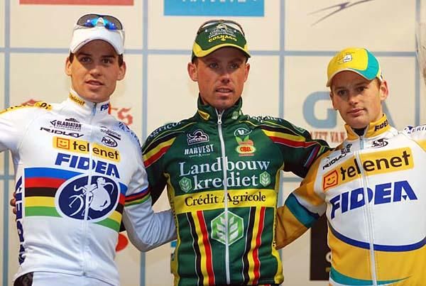 Erwin Vervecken is recognized, along with his family. The Belgian is retiring.