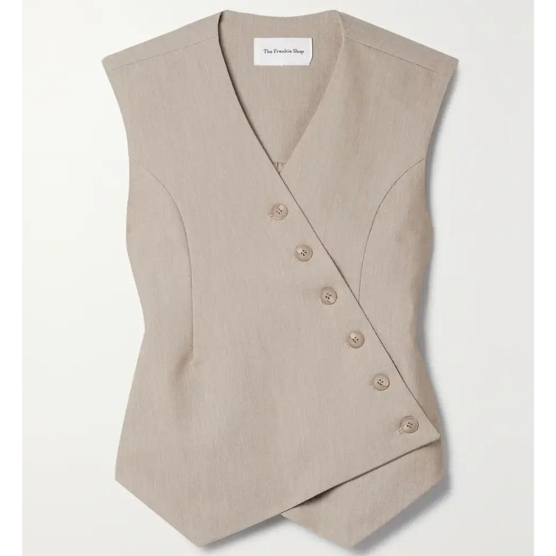 Maesa asymmetric woven vest