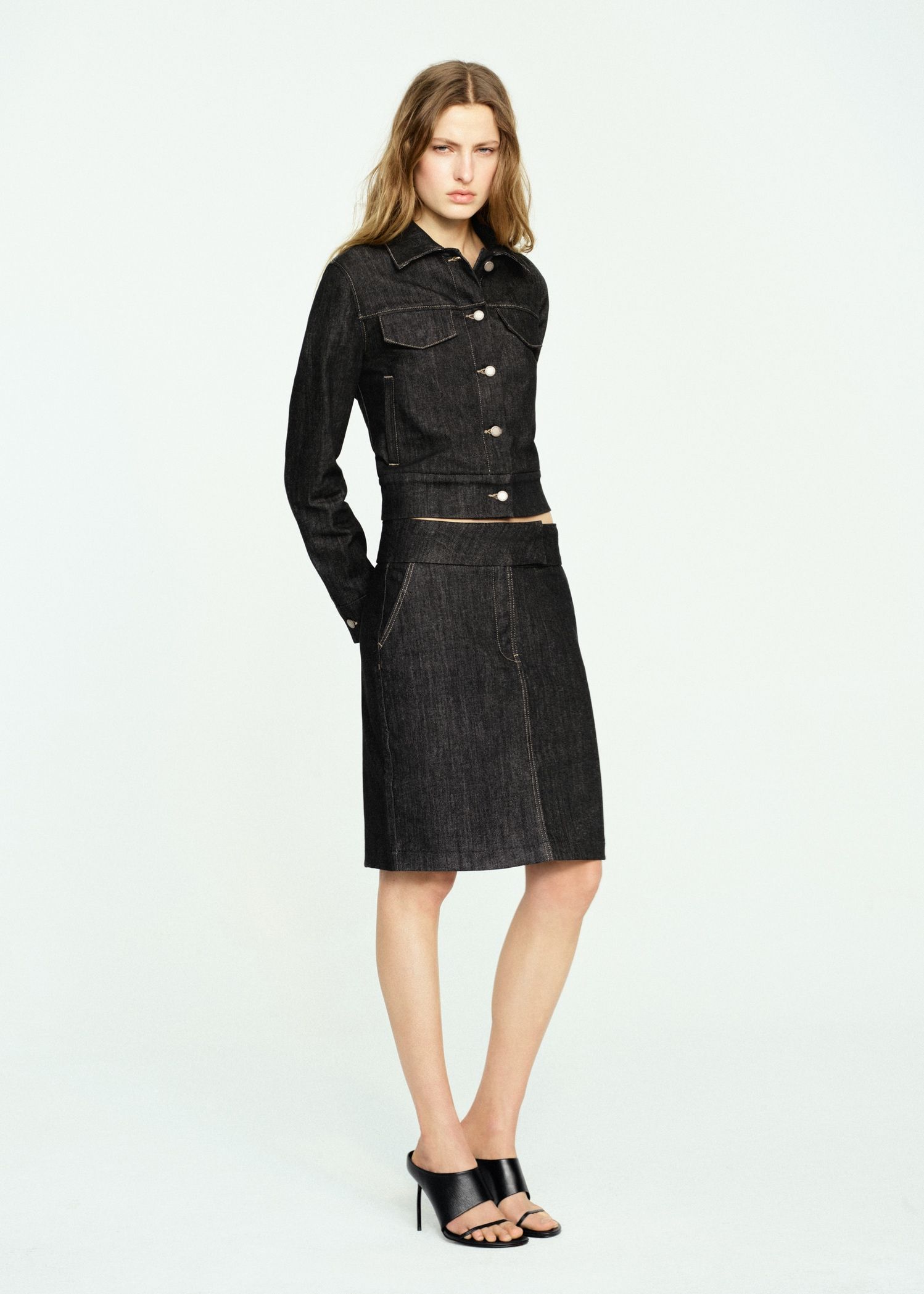 Denim Midi-Skirt - Women | Mango Usa