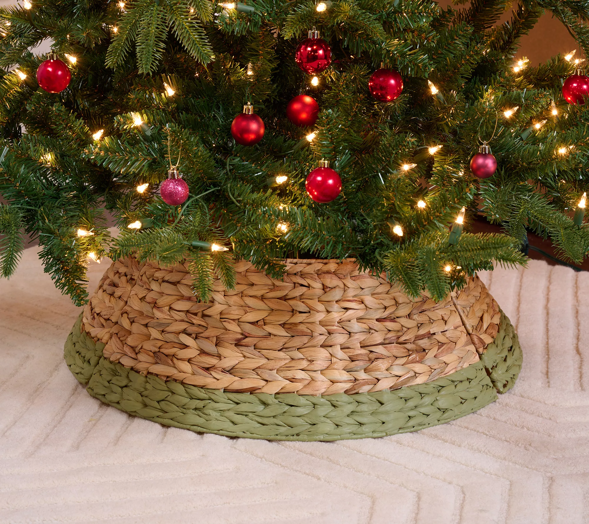 Martha Stewart 24&quot; Rattan Colorblock Tree Collar