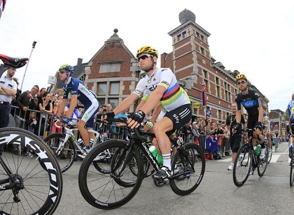 Mark Cavendish (Sky) before the start