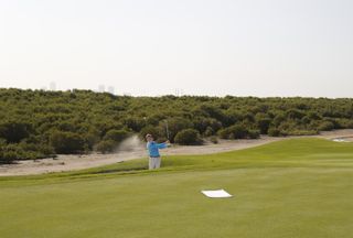 Use a towel as a target to gauge how the ball reacts on landing