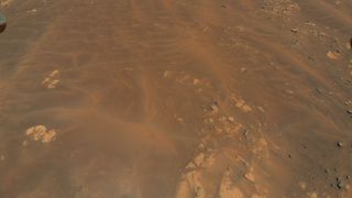 NASA’s Ingenuity Mars Helicopter flew over these sand dunes and rocks during its ninth flight, on July 5, 2021. 