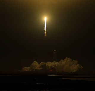 An Orbital ATK Antares rocket carrying the OA-9 Cygnus spacecraft launches from Pad-0A,at NASA's Wallops Flight Facility on Wallops Island, Virginia in this dazzling photo from the predawn liftoff on May 21, 2018. The Cygnus was carying nearly 7,400 lbs.
