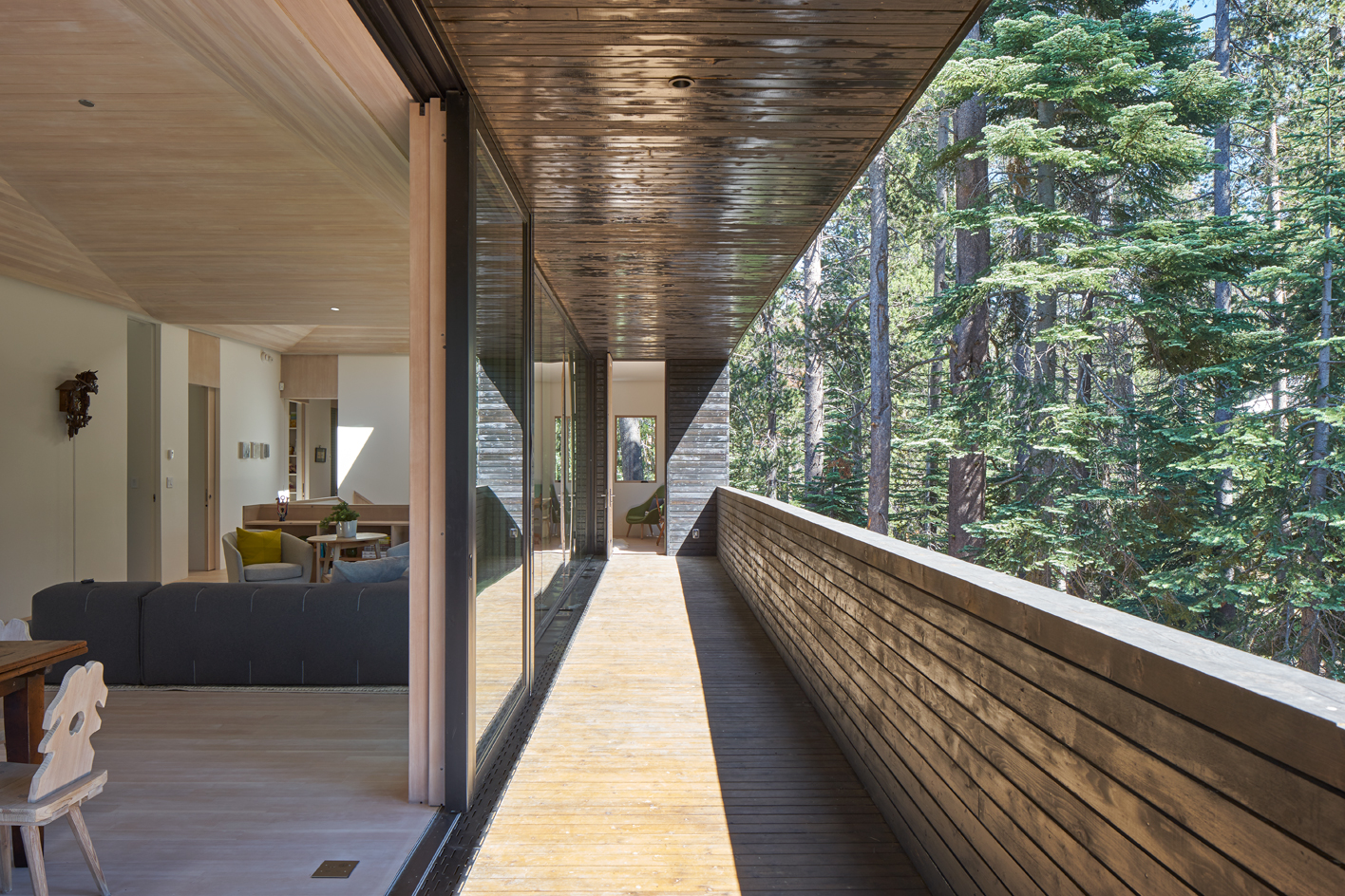 Wood used in houses fittings, furnishings and exterior walls.