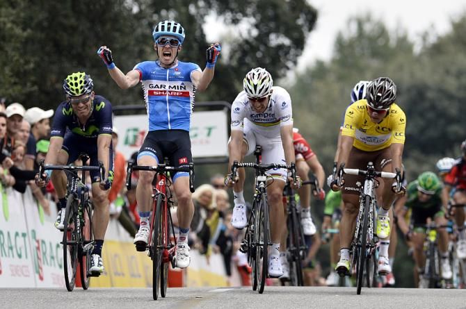A dejected Rui Costa finished second behind Tom Jelte Slagter (Garmin-Sharp)