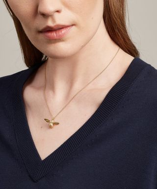 Gold-Plated Baby Bee Necklace