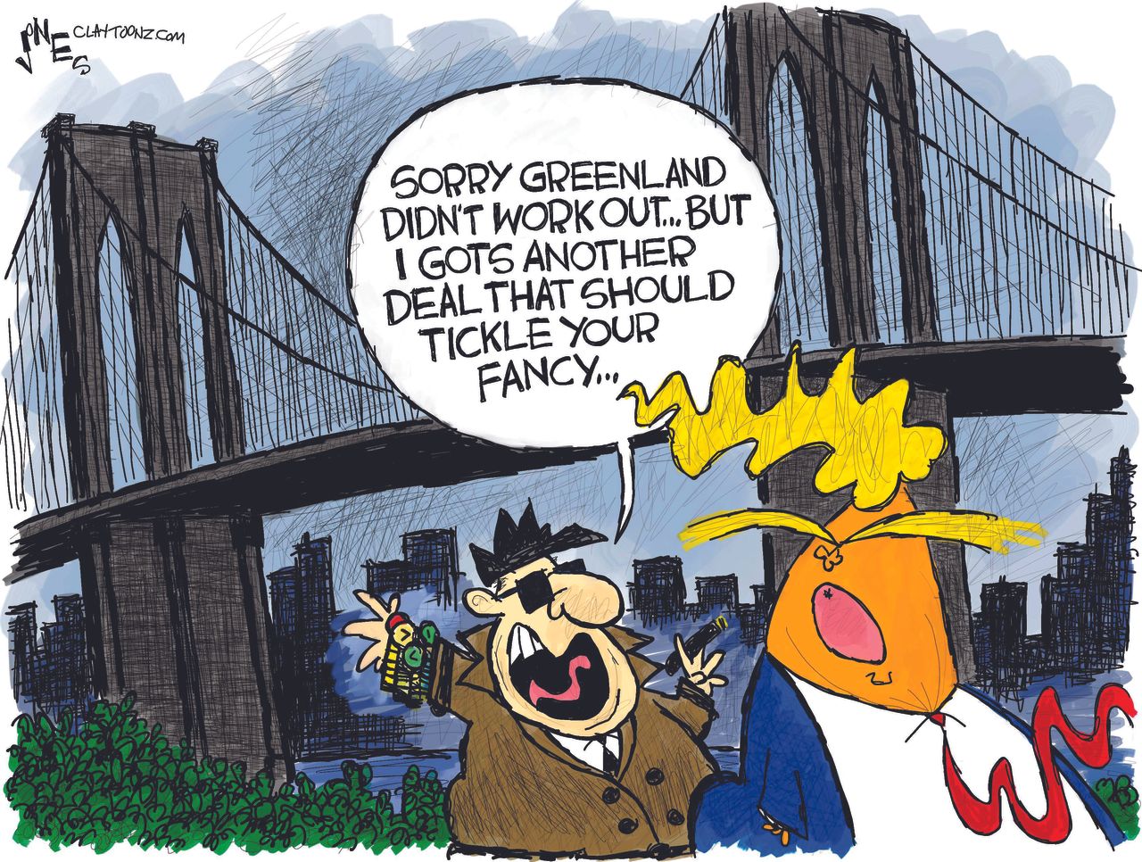 Political Cartoon Trump Buying Greenland New York