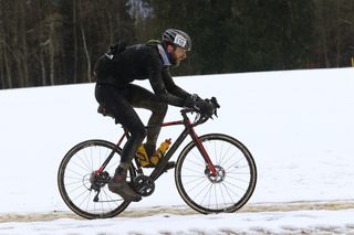 The vast majority of the stage was covered in snow (Photo: Sportograf)